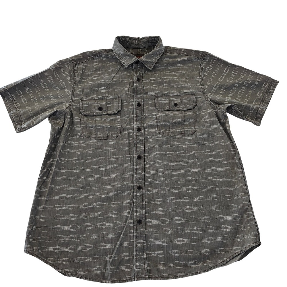 Northwest‎ Territory Gray Button Down Shirt Men's XL